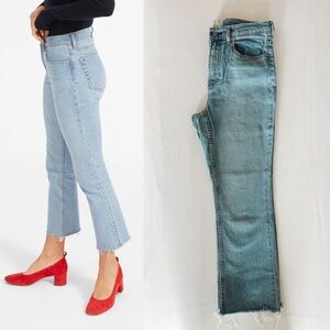 Everlane Kick Crop Jeans size 28, Light Blue Wash